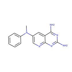 CN(c1ccccc1)c1cnc2nc(N)nc(N)c2c1 ZINC000095921391