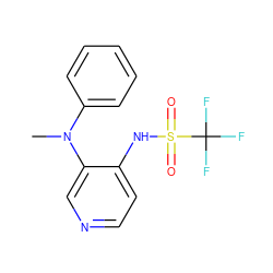 CN(c1ccccc1)c1cnccc1NS(=O)(=O)C(F)(F)F ZINC000013586692