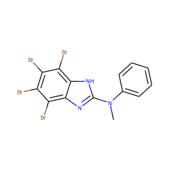 CN(c1ccccc1)c1nc2c(Br)c(Br)c(Br)c(Br)c2[nH]1 ZINC000143449403