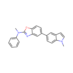 CN(c1ccccc1)c1nc2cc(-c3ccc4c(ccn4C)c3)ccc2o1 ZINC000140569048