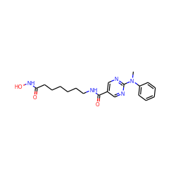 CN(c1ccccc1)c1ncc(C(=O)NCCCCCCC(=O)NO)cn1 ZINC000118353430