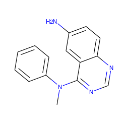 CN(c1ccccc1)c1ncnc2ccc(N)cc12 ZINC000013527454