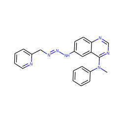 CN(c1ccccc1)c1ncnc2ccc(N/N=N/Cc3ccccn3)cc12 ZINC000012352713