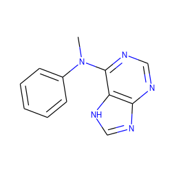 CN(c1ccccc1)c1ncnc2nc[nH]c12 ZINC000001718447