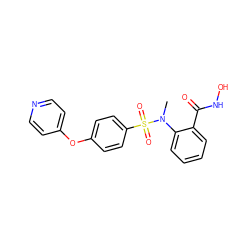 CN(c1ccccc1C(=O)NO)S(=O)(=O)c1ccc(Oc2ccncc2)cc1 ZINC000026276186