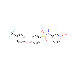 CN(c1cccn(O)c1=O)S(=O)(=O)c1ccc(Oc2ccc(C(F)(F)F)cc2)cc1 ZINC000029128716