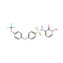 CN(c1cccn(O)c1=O)S(=O)(=O)c1ccc(Oc2ccc(OC(F)(F)F)cc2)cc1 ZINC000029128663