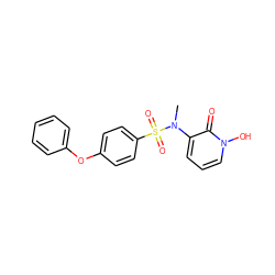 CN(c1cccn(O)c1=O)S(=O)(=O)c1ccc(Oc2ccccc2)cc1 ZINC000029128865