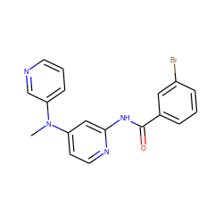 CN(c1cccnc1)c1ccnc(NC(=O)c2cccc(Br)c2)c1 ZINC000096175675