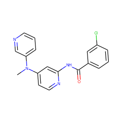 CN(c1cccnc1)c1ccnc(NC(=O)c2cccc(Cl)c2)c1 ZINC000096175676