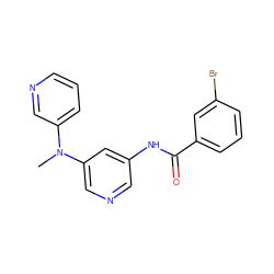 CN(c1cccnc1)c1cncc(NC(=O)c2cccc(Br)c2)c1 ZINC000096175682