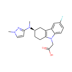 CN(c1ccn(C)n1)[C@@H]1CCc2c(c3cc(F)ccc3n2CC(=O)O)C1 ZINC000118869824