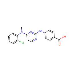 CN(c1ccnc(Nc2ccc(C(=O)O)cc2)n1)c1ccccc1Cl ZINC000089469979