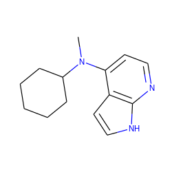 CN(c1ccnc2[nH]ccc12)C1CCCCC1 ZINC000090502107