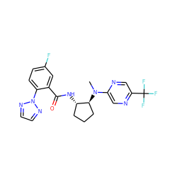 CN(c1cnc(C(F)(F)F)cn1)[C@H]1CCC[C@@H]1NC(=O)c1cc(F)ccc1-n1nccn1 ZINC001772604534