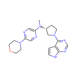 CN(c1cnc(N2CCOCC2)cn1)[C@@H]1CCN(c2ncnc3[nH]ccc23)C1 ZINC000146867667