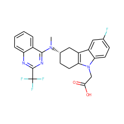 CN(c1nc(C(F)(F)F)nc2ccccc12)[C@H]1CCc2c(c3cc(F)ccc3n2CC(=O)O)C1 ZINC000145025634