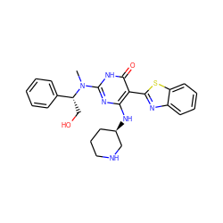 CN(c1nc(N[C@@H]2CCCNC2)c(-c2nc3ccccc3s2)c(=O)[nH]1)[C@H](CO)c1ccccc1 ZINC001772647963