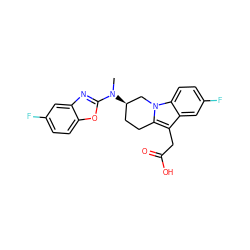 CN(c1nc2cc(F)ccc2o1)[C@@H]1CCc2c(CC(=O)O)c3cc(F)ccc3n2C1 ZINC000203540763