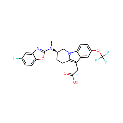 CN(c1nc2cc(F)ccc2o1)[C@@H]1CCc2c(CC(=O)O)c3cc(OC(F)(F)F)ccc3n2C1 ZINC000203541425