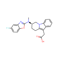 CN(c1nc2cc(F)ccc2o1)[C@@H]1CCc2c(CC(=O)O)c3ccccc3n2C1 ZINC000203540741