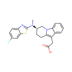 CN(c1nc2ccc(F)cc2s1)[C@@H]1CCc2c(CC(=O)O)c3ccccc3n2C1 ZINC000203540738