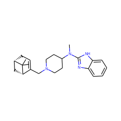 CN(c1nc2ccccc2[nH]1)C1CCN(CC2=CC[C@H]3C[C@@H]2C3(C)C)CC1 ZINC000028957169