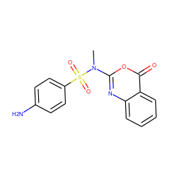 CN(c1nc2ccccc2c(=O)o1)S(=O)(=O)c1ccc(N)cc1 ZINC000027885220