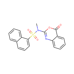 CN(c1nc2ccccc2c(=O)o1)S(=O)(=O)c1cccc2ccccc12 ZINC000027897334