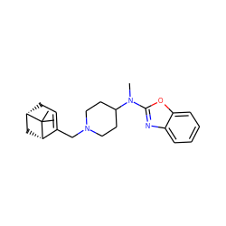 CN(c1nc2ccccc2o1)C1CCN(CC2=CC[C@H]3C[C@@H]2C3(C)C)CC1 ZINC000028957161