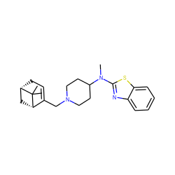 CN(c1nc2ccccc2s1)C1CCN(CC2=CC[C@H]3C[C@@H]2C3(C)C)CC1 ZINC000028957168