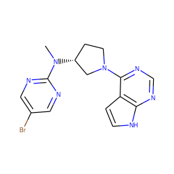 CN(c1ncc(Br)cn1)[C@@H]1CCN(c2ncnc3[nH]ccc23)C1 ZINC000146986851