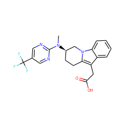 CN(c1ncc(C(F)(F)F)cn1)[C@@H]1CCc2c(CC(=O)O)c3ccccc3n2C1 ZINC000203540732