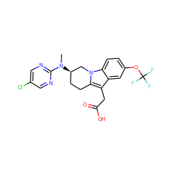 CN(c1ncc(Cl)cn1)[C@@H]1CCc2c(CC(=O)O)c3cc(OC(F)(F)F)ccc3n2C1 ZINC000203541266