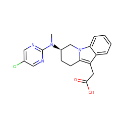 CN(c1ncc(Cl)cn1)[C@@H]1CCc2c(CC(=O)O)c3ccccc3n2C1 ZINC000203540586