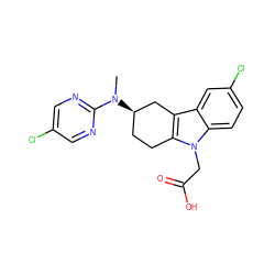 CN(c1ncc(Cl)cn1)[C@@H]1CCc2c(c3cc(Cl)ccc3n2CC(=O)O)C1 ZINC000118876409