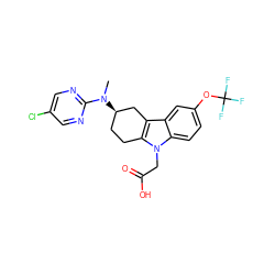 CN(c1ncc(Cl)cn1)[C@@H]1CCc2c(c3cc(OC(F)(F)F)ccc3n2CC(=O)O)C1 ZINC000118890702