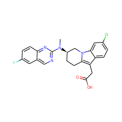 CN(c1ncc2cc(F)ccc2n1)[C@@H]1CCc2c(CC(=O)O)c3ccc(Cl)cc3n2C1 ZINC000203539094