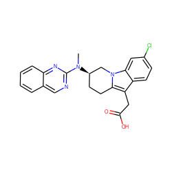 CN(c1ncc2ccccc2n1)[C@@H]1CCc2c(CC(=O)O)c3ccc(Cl)cc3n2C1 ZINC000203538944