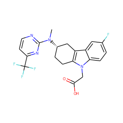 CN(c1nccc(C(F)(F)F)n1)[C@H]1CCc2c(c3cc(F)ccc3n2CC(=O)O)C1 ZINC000118889618