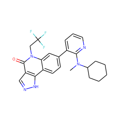 CN(c1ncccc1-c1ccc2c3[nH]ncc3c(=O)n(CC(F)(F)F)c2c1)C1CCCCC1 ZINC000205073153