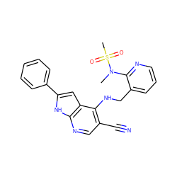 CN(c1ncccc1CNc1c(C#N)cnc2[nH]c(-c3ccccc3)cc12)S(C)(=O)=O ZINC000095597268