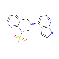 CN(c1ncccc1CNc1ccnc2[nH]ccc12)S(C)(=O)=O ZINC000095595423