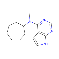 CN(c1ncnc2[nH]ccc12)C1CCCCCC1 ZINC000066260258