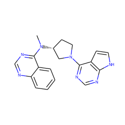 CN(c1ncnc2ccccc12)[C@@H]1CCN(c2ncnc3[nH]ccc23)C1 ZINC000149035793