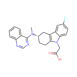 CN(c1ncnc2ccccc12)[C@H]1CCc2c(c3cc(F)ccc3n2CC(=O)O)C1 ZINC000118869432