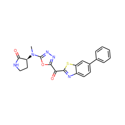 CN(c1nnc(C(=O)c2nc3ccc(-c4ccccc4)cc3s2)o1)[C@H]1CCNC1=O ZINC000147122788