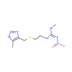 CN/C(=N/[N+](=O)[O-])NCCSCc1nc[nH]c1C ZINC000027550934