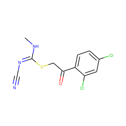 CN/C(=N/C#N)SCC(=O)c1ccc(Cl)cc1Cl ZINC000018098757