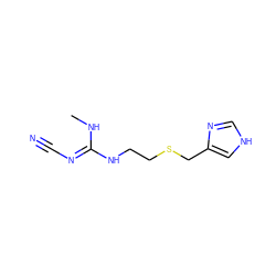 CN/C(=N\C#N)NCCSCc1c[nH]cn1 ZINC000169322183